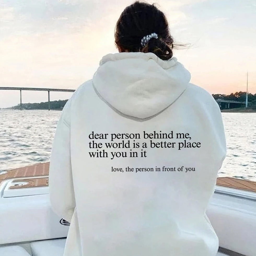 CozyCharm™ | Warme weiche Brief gedruckt Pullover Hoodie Sweatshirt