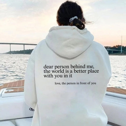 CozyCharm™ | Warme weiche Brief gedruckt Pullover Hoodie Sweatshirt