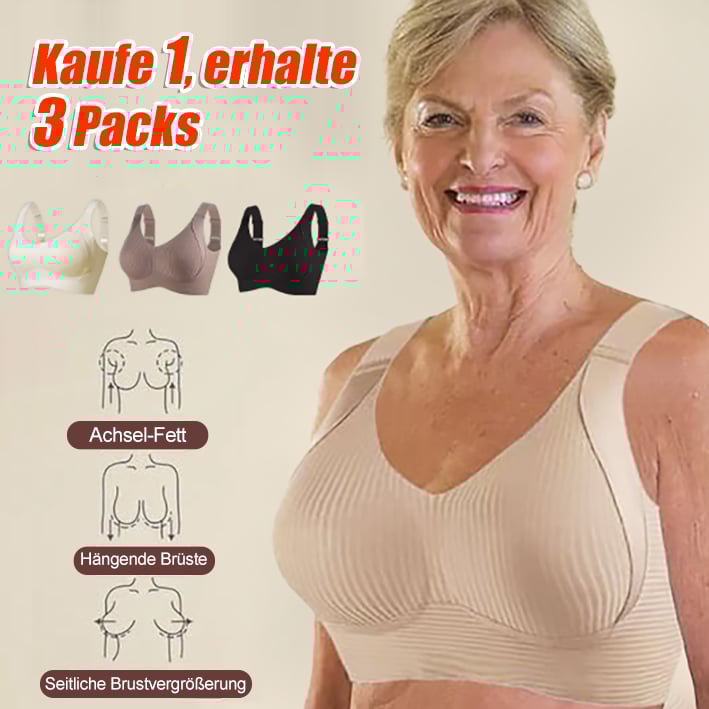🎁Letzter Tag: 1 kaufen, 3 Packungen erhalten (JE NUR 8,33 €)🔥Superfestigender, bügelloser Vollschalen-BH, ganztägiger Komfort, kein Hängen mehr