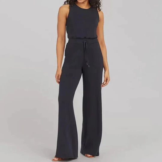 Ana - Fleece Jumpsuit mit Gürtel und weitem Bein