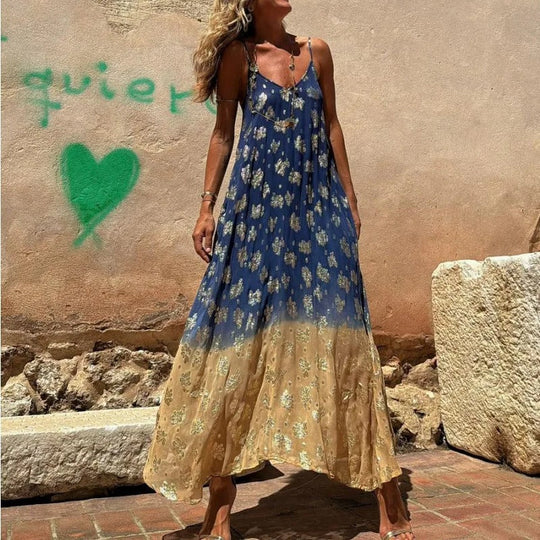 Ymke | Buntes Maxikleid mit Taschen