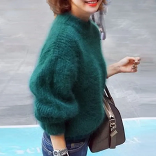 Lucia - Einfarbiger Strickpullover