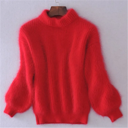 Lucia - Einfarbiger Strickpullover