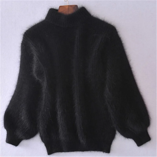 Lucia - Einfarbiger Strickpullover