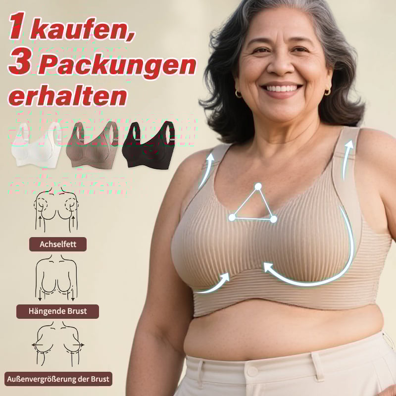 🎁Letzter Tag: 1 kaufen, 3 Packungen erhalten (JE NUR 8,33 €)🔥Superfestigender, bügelloser Vollschalen-BH, ganztägiger Komfort, kein Hängen mehr