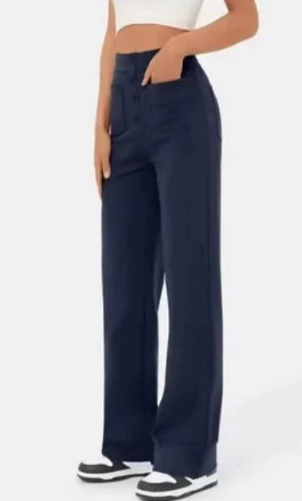 Damen Stretch Hose mit hohem Bund