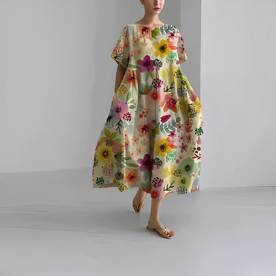 Sophie - Boho-Blumenkleid - Weites Kleid - Frühling
