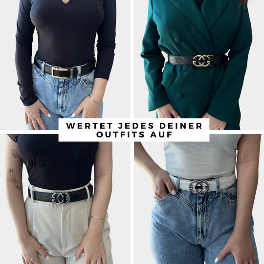 MAJESTICE BELT: Easy-Click Automatik Ledergürtel für Damen + GRATIS Geschenkbox