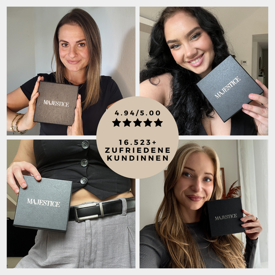MAJESTICE BELT: Easy-Click Automatik Ledergürtel für Damen + GRATIS Geschenkbox