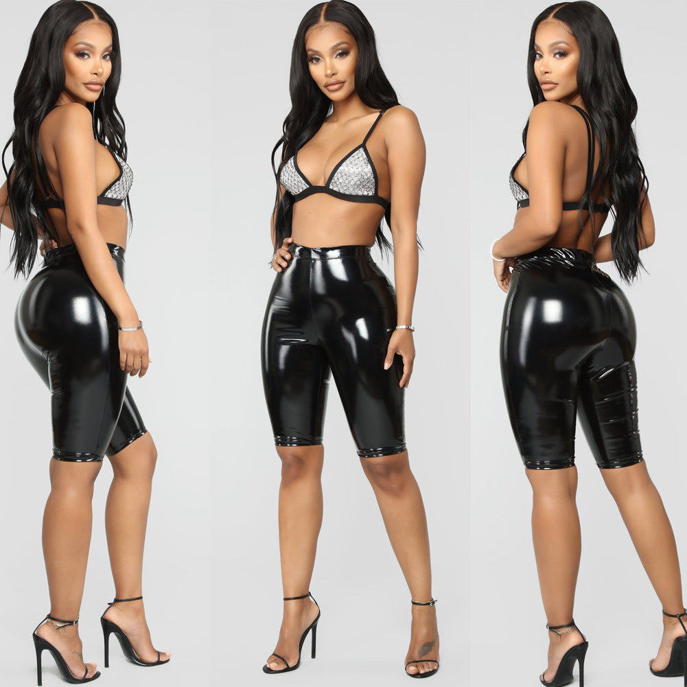 Hochtaillierte Leder-Leggings – Figurformend & Elegant