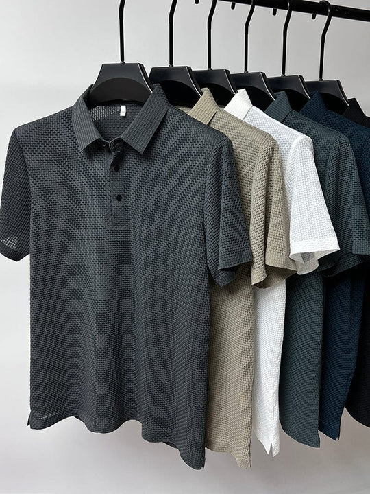Alessandro™ - Wabenstrick-Poloshirt für Männer