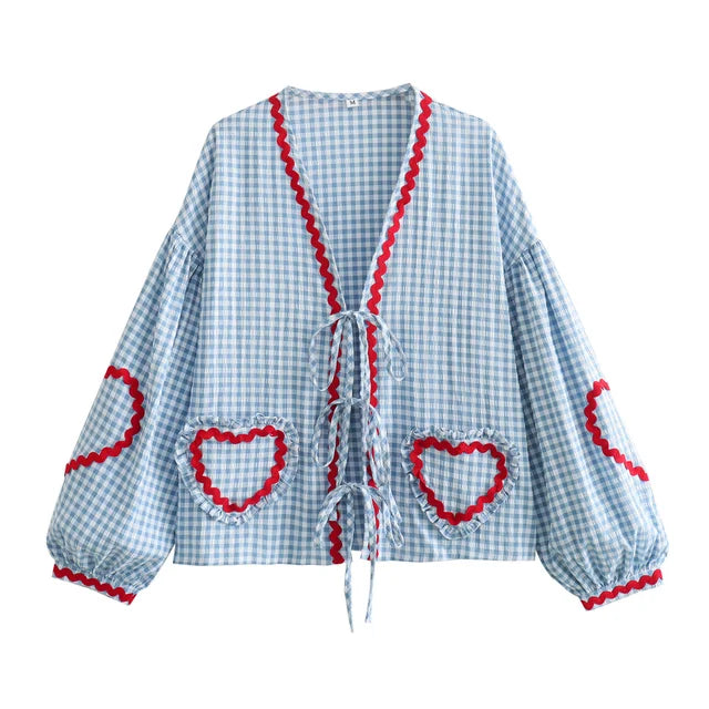 Jennifer - Herz Taschen Top