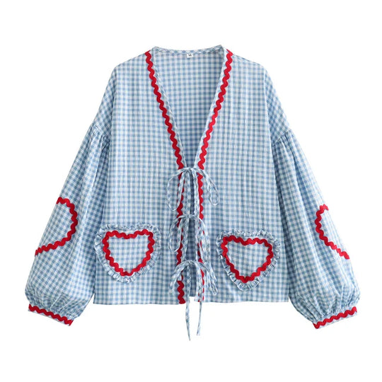 Jennifer - Herz Taschen Top