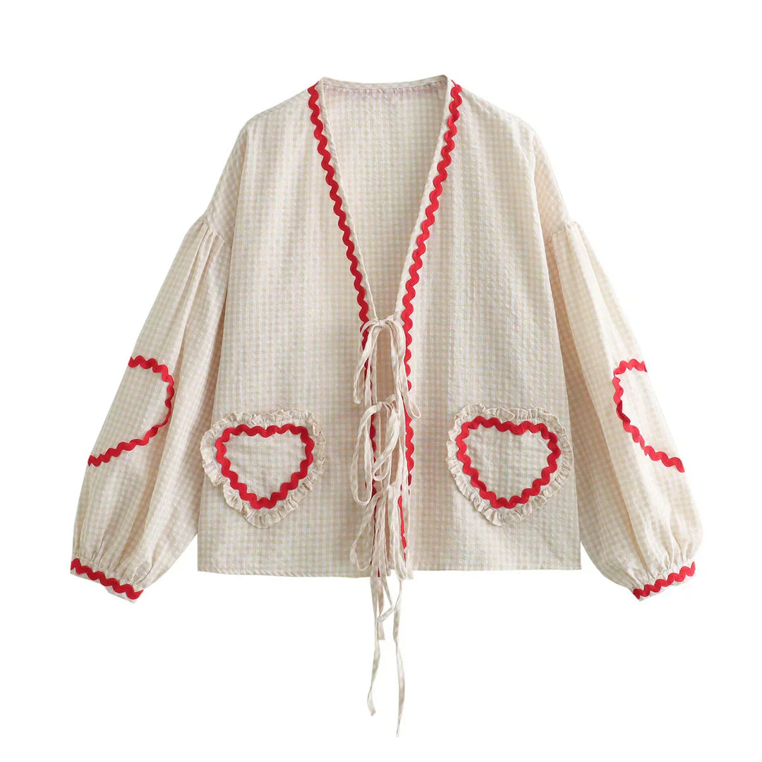 Jennifer - Herz Taschen Top