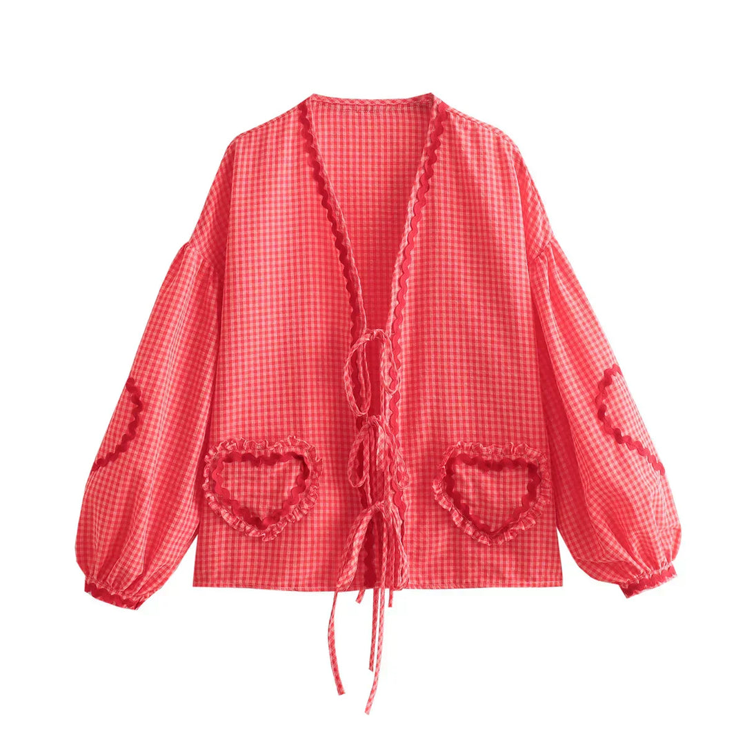Jennifer - Herz Taschen Top