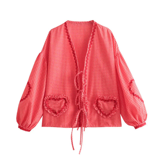 Jennifer - Herz Taschen Top