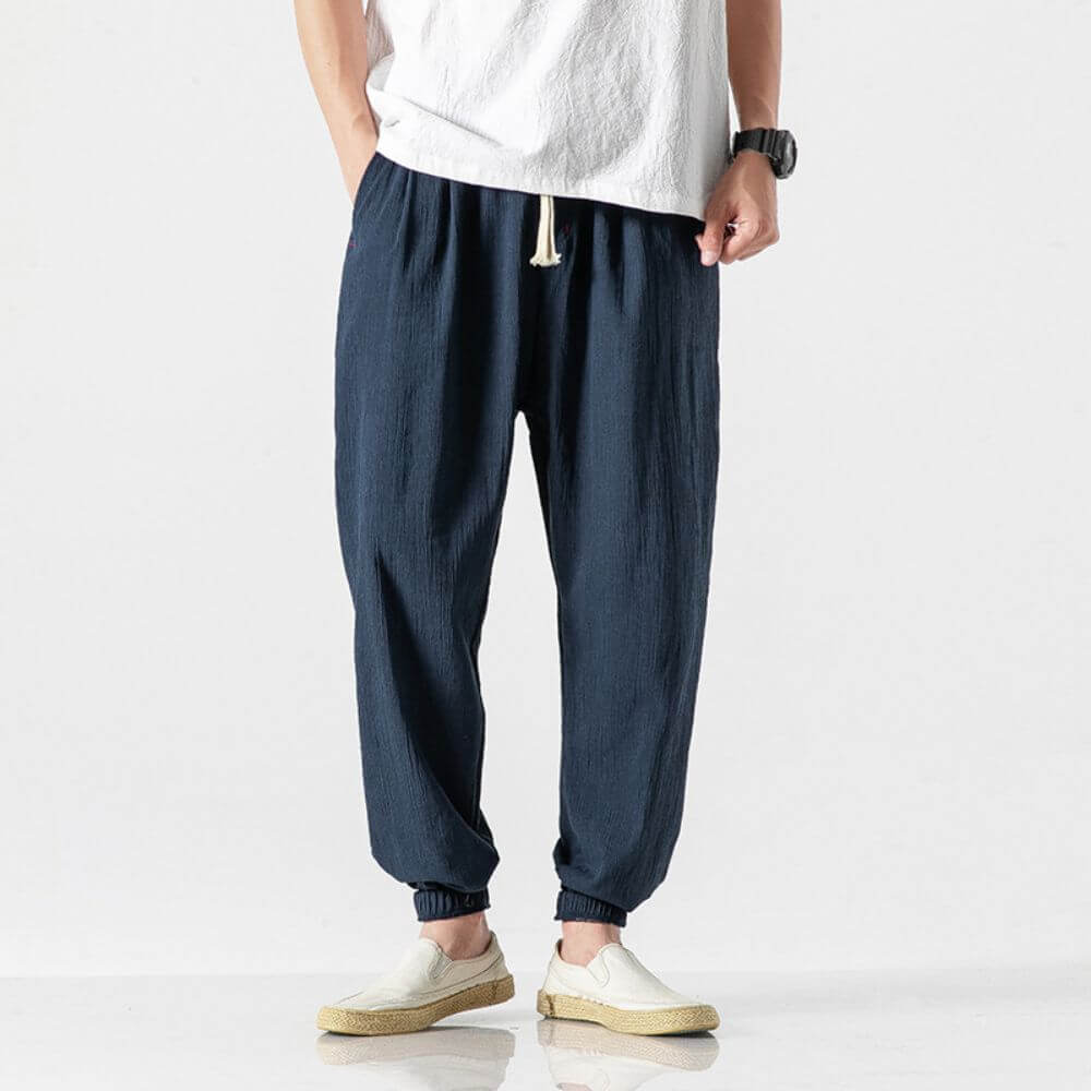 Archie | Leichte Komforthose aus Baumwolle und Leinenmaterial