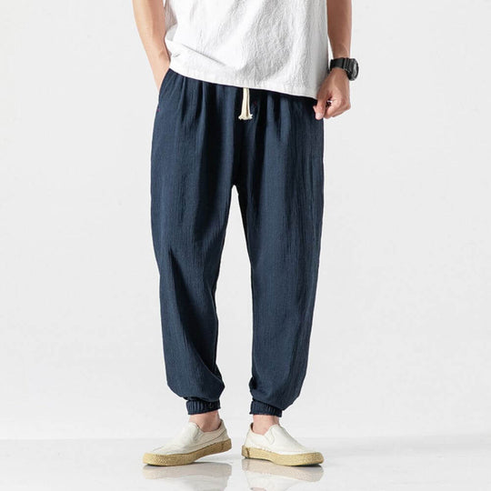 Archie | Leichte Komforthose aus Baumwolle und Leinenmaterial