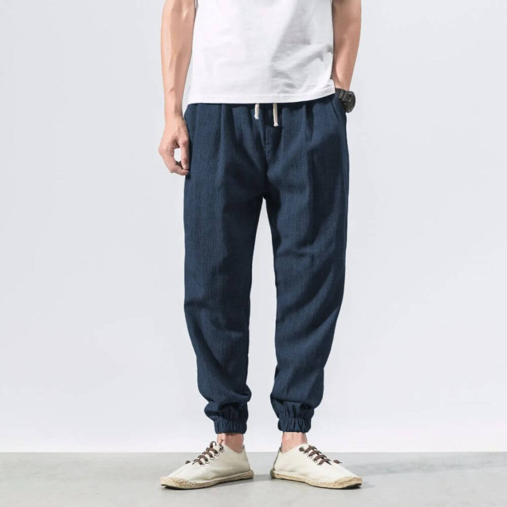 Archie | Leichte Komforthose aus Baumwolle und Leinenmaterial