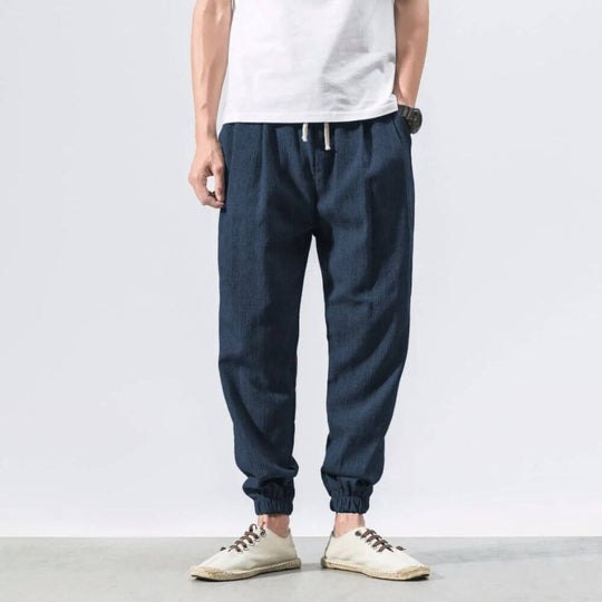 Archie | Leichte Komforthose aus Baumwolle und Leinenmaterial