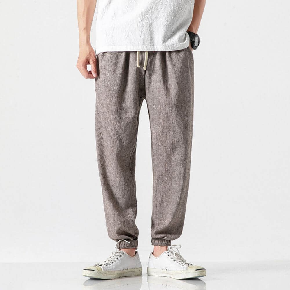 Archie | Leichte Komforthose aus Baumwolle und Leinenmaterial