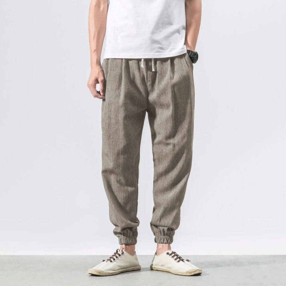Archie | Leichte Komforthose aus Baumwolle und Leinenmaterial