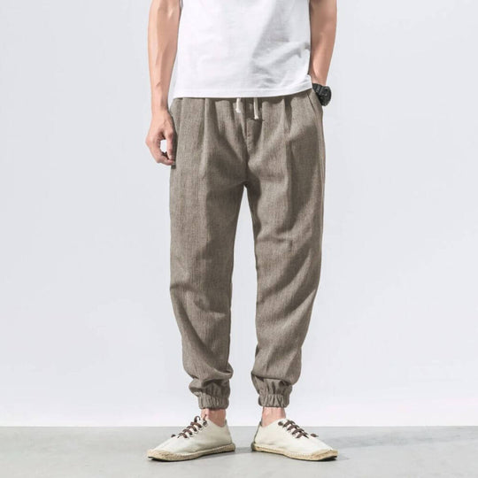 Archie | Leichte Komforthose aus Baumwolle und Leinenmaterial