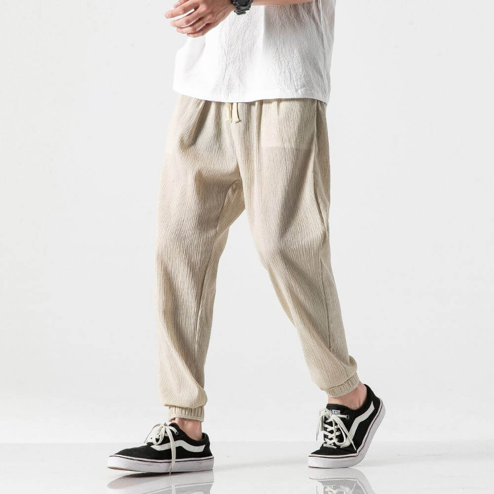 Archie | Leichte Komforthose aus Baumwolle und Leinenmaterial