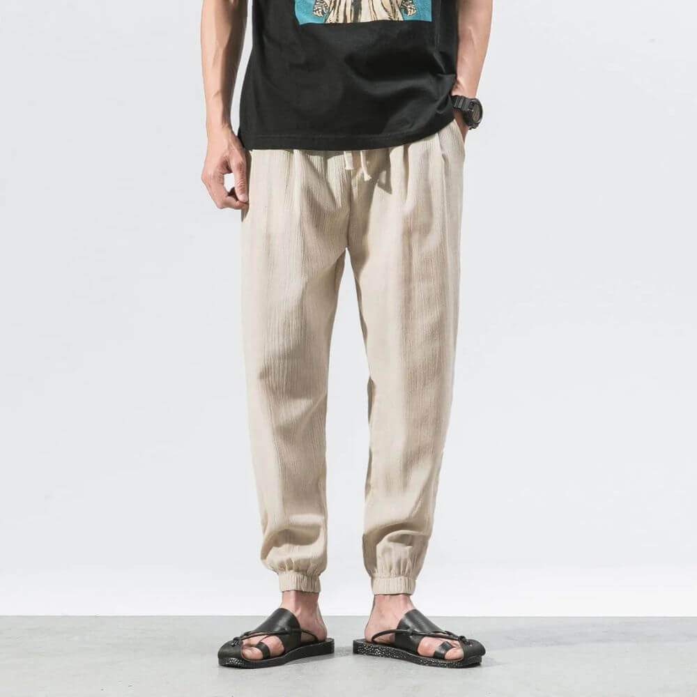 Archie | Leichte Komforthose aus Baumwolle und Leinenmaterial