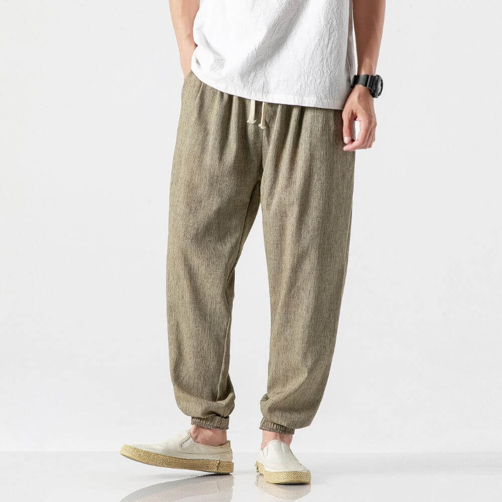 Archie | Leichte Komforthose aus Baumwolle und Leinenmaterial