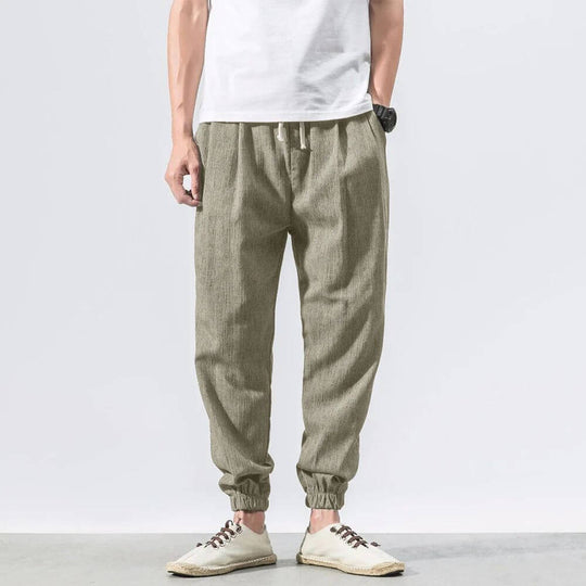 Archie | Leichte Komforthose aus Baumwolle und Leinenmaterial