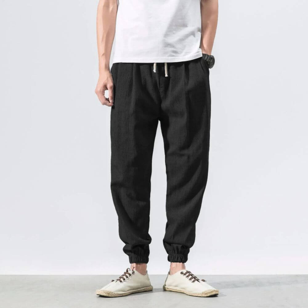 Archie | Leichte Komforthose aus Baumwolle und Leinenmaterial
