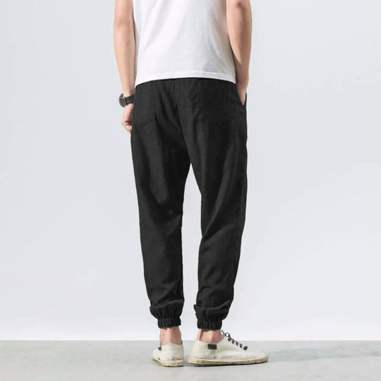 Archie | Leichte Komforthose aus Baumwolle und Leinenmaterial