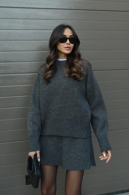 Helena - Strickrock Pullover Set (Top + Rock)