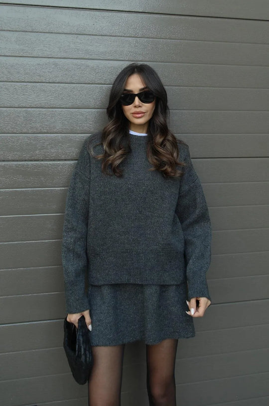 Helena - Strickrock Pullover Set (Top + Rock)