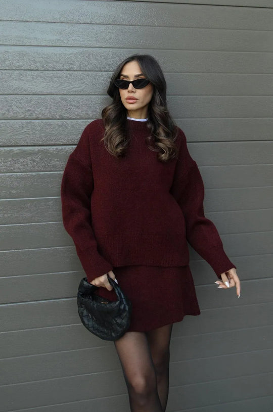 Helena - Strickrock Pullover Set (Top + Rock)