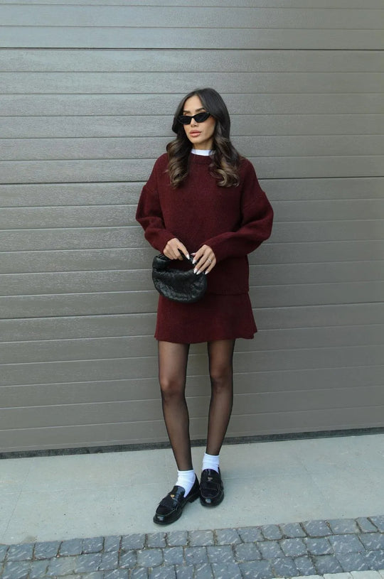 Helena - Strickrock Pullover Set (Top + Rock)