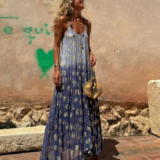 Ymke | Buntes Maxikleid mit Taschen