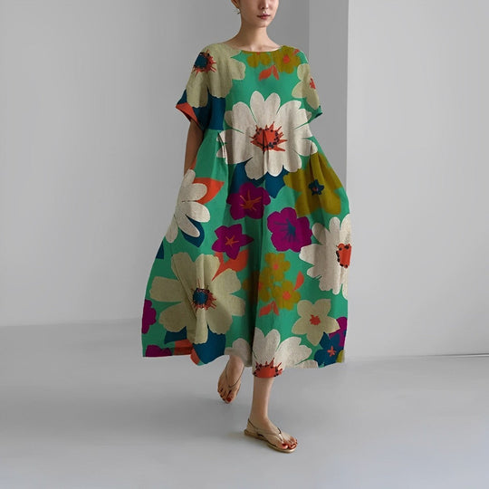 Sophie - Boho-Blumenkleid - Weites Kleid - Frühling