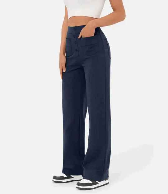 Jane | Hochtaillierte elastische Freizeithose