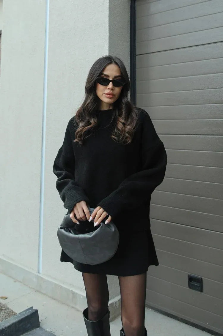 Helena - Strickrock Pullover Set (Top + Rock)