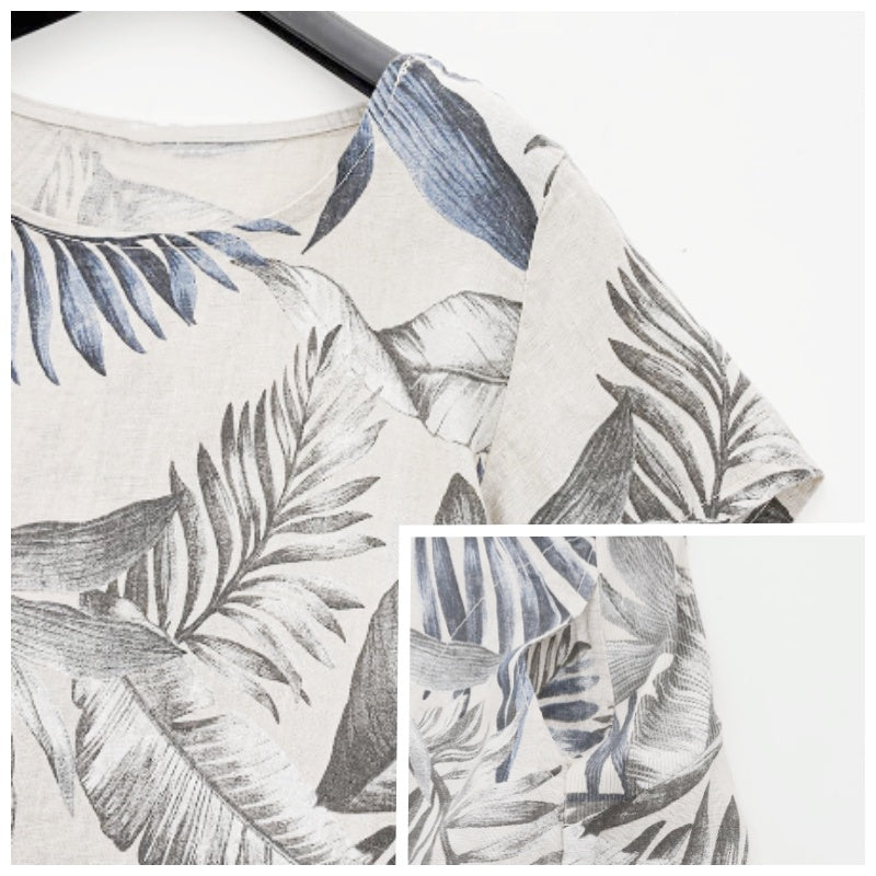 Uitverkoop 49% korting🍀Jurk met ronde hals en botanische print voor dames