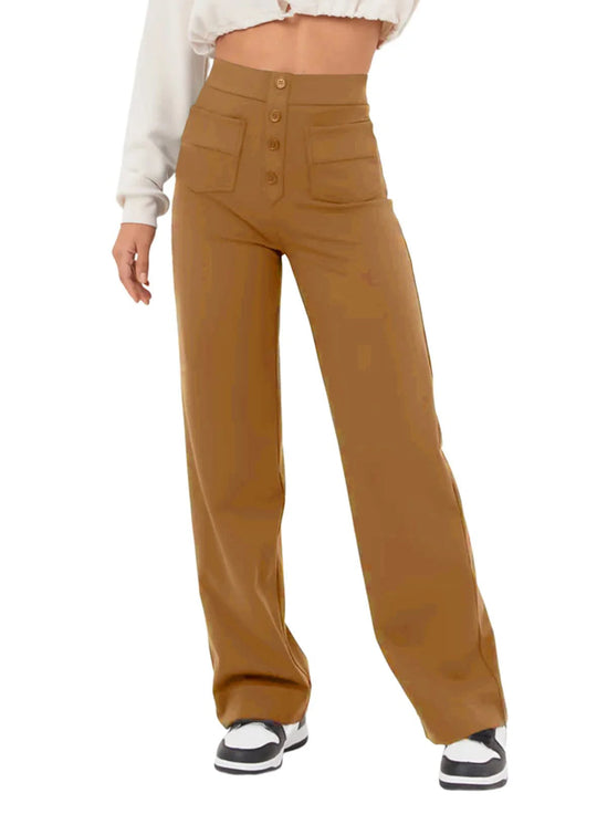 Damen Stretch Hose mit hohem Bund