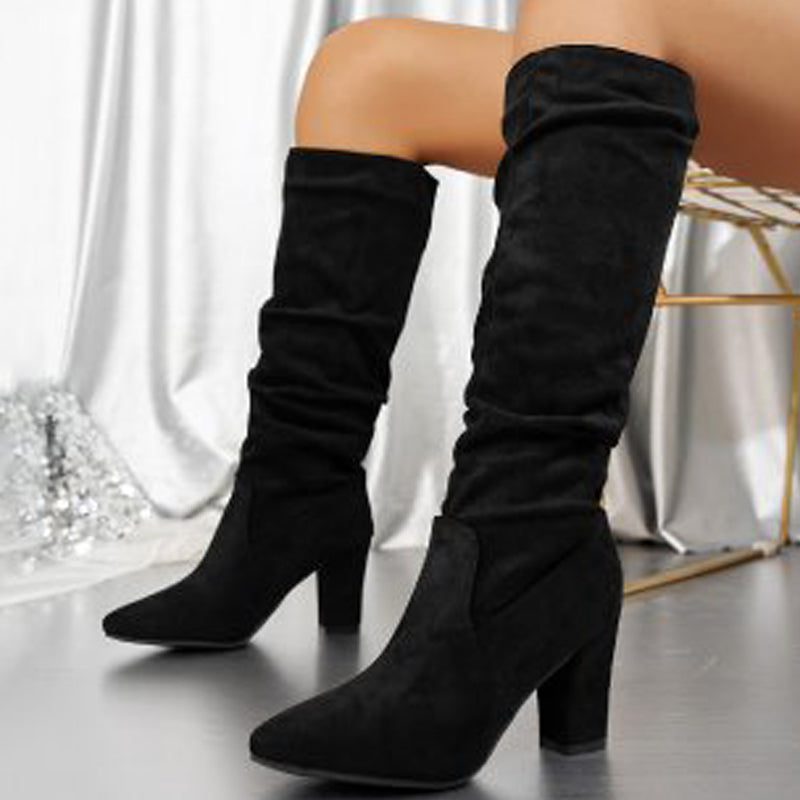 Elegante Damenstiefel mit hohem Absatz in schlichtem Design